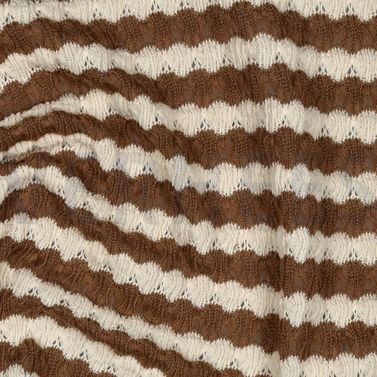 STRICK JACQUARD STREIFEN BRAUN #7