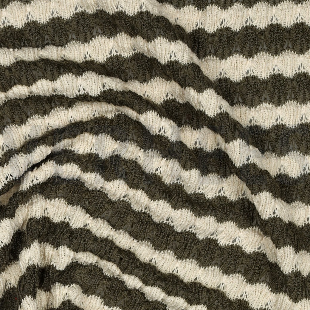 STRICK JACQUARD STREIFEN GRÜN #7