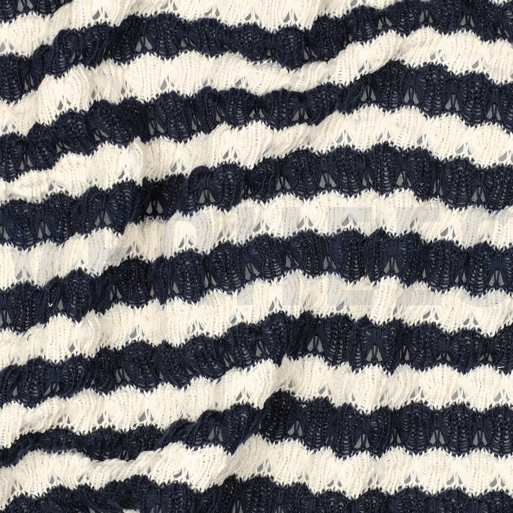JACQUARD TRICOTÉ RAYURES BLEU MARINE #7