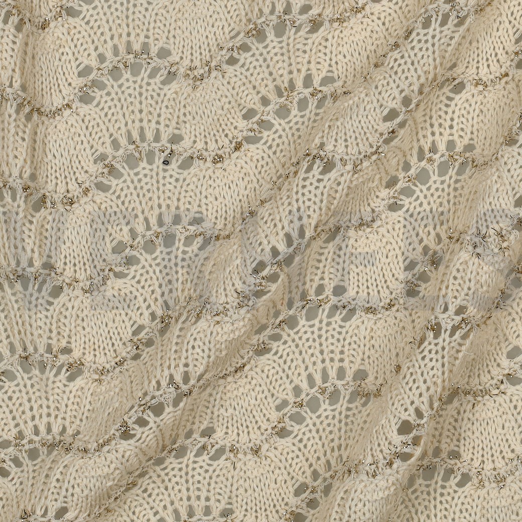 STRICK JACQUARD LUREX ECRU #7