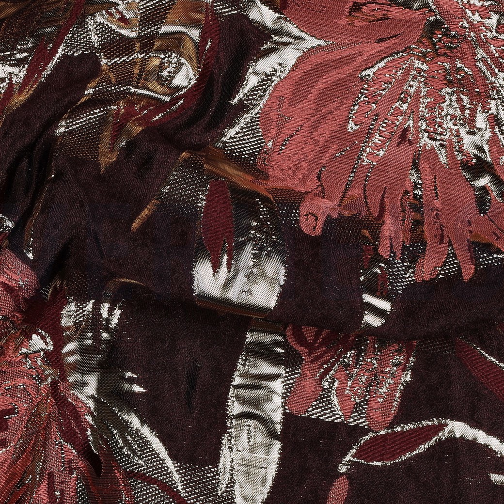 JACQUARD BLUMEN AUBERGINE #7