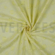 KATOEN VOILE EMBROIDERY BLOEMEN GEEL (thumbnail) #2