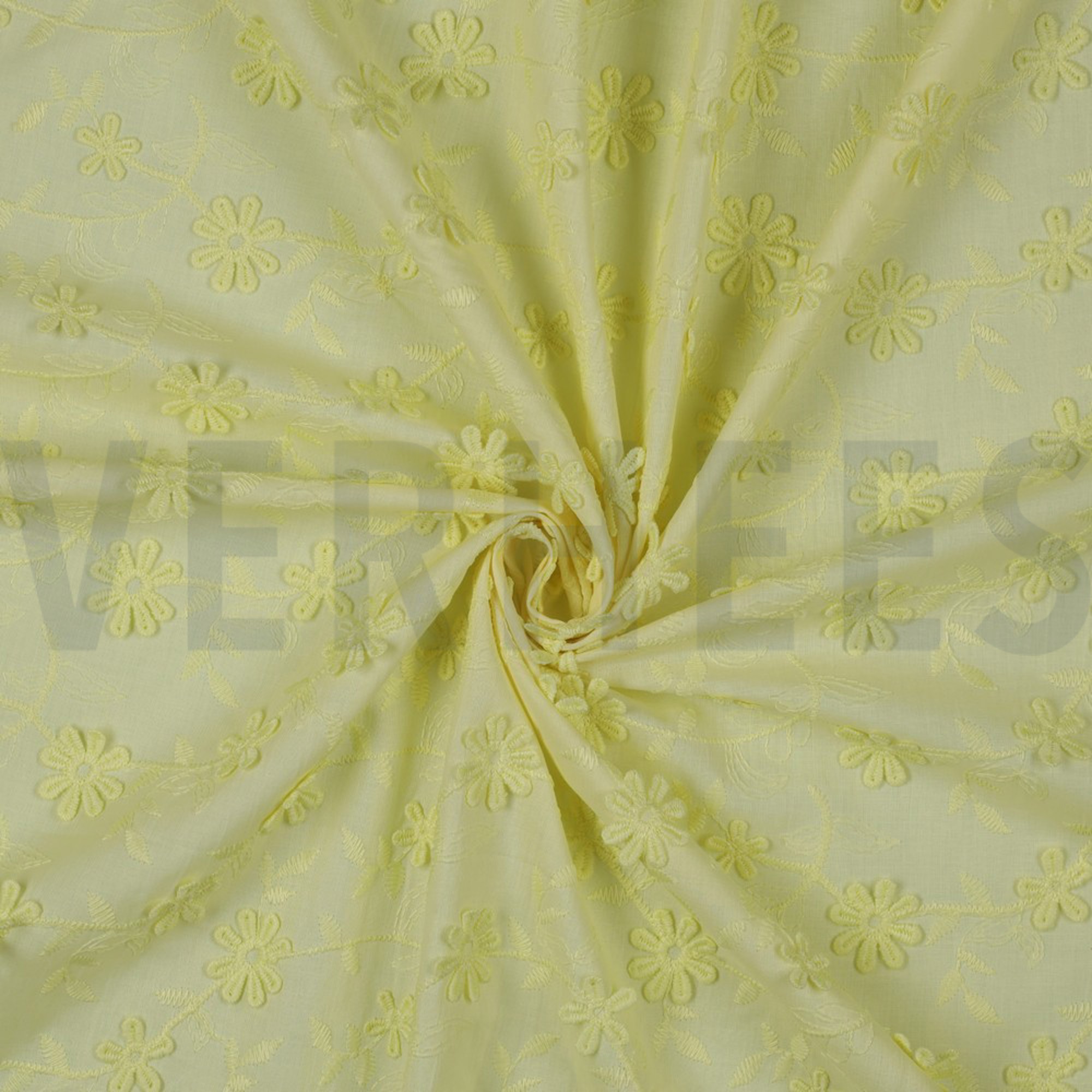 KATOEN VOILE EMBROIDERY BLOEMEN GEEL (high resolution) #2