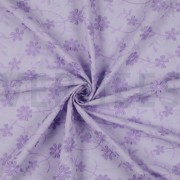 COTTON VOILE EMBROIDERY FLOWERS LILAC (thumbnail) #2