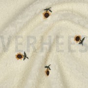 TEDDYSTOFF STICKEREI SONNENBLUMEN ECRU (thumbnail) #2