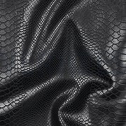 SIMILI CUIR PEAU DE SERPENT NOIR (thumbnail) #2