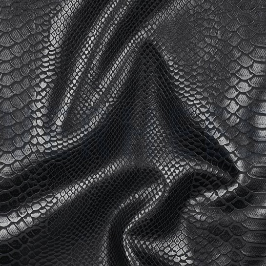 SIMILI CUIR PEAU DE SERPENT NOIR #7