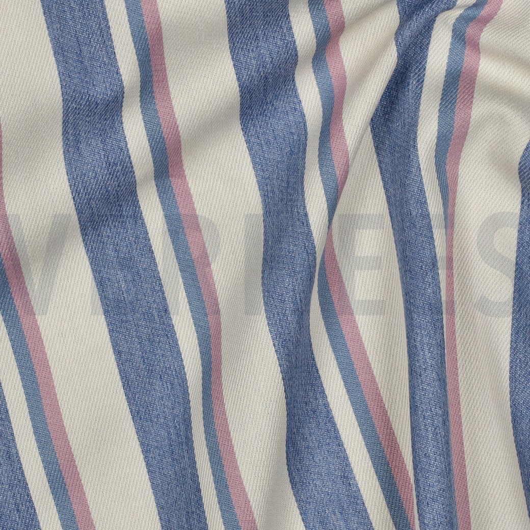 DENIM GARNGEFÄRBT STREIFEN ROSA #7