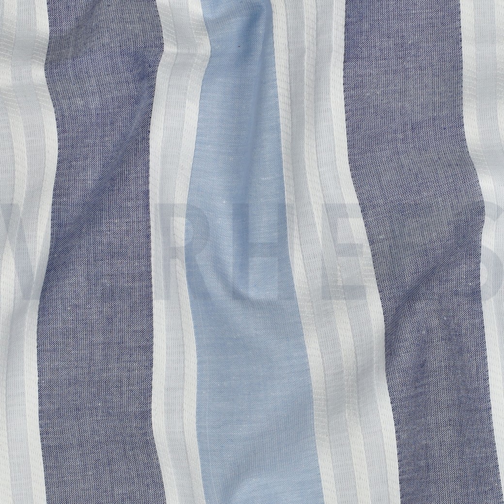 COTON TEINT EN FIL RAYURES BLEU #7