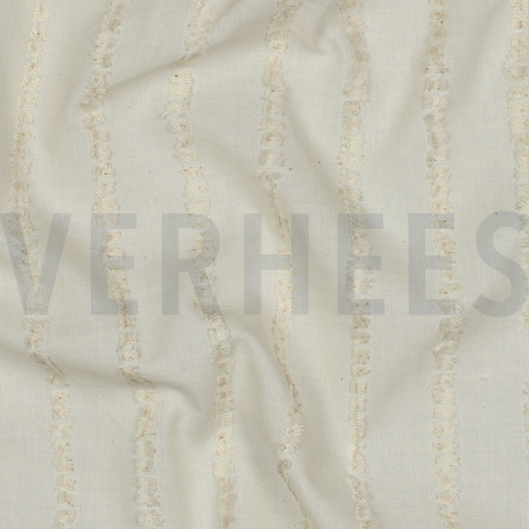 COTTON VOILE DOBBY STRIPES NATURAL #7