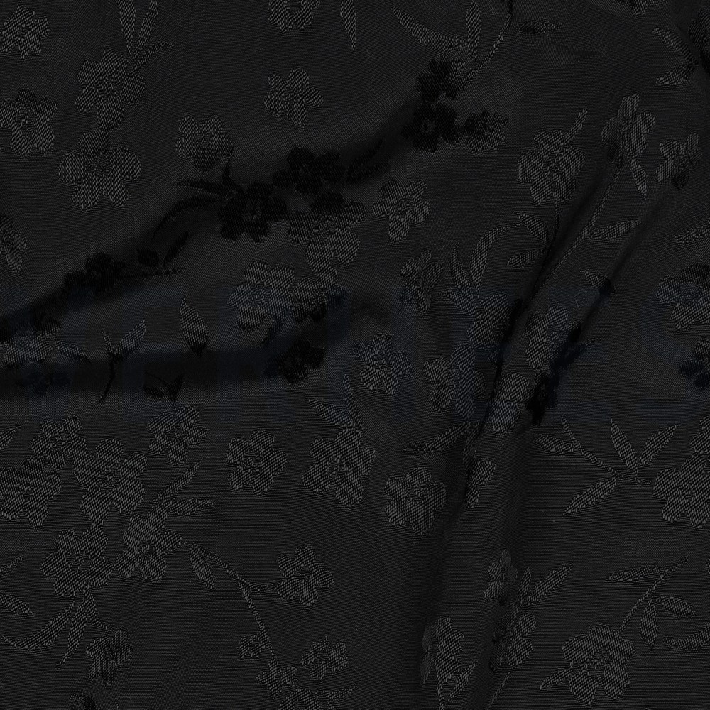 VISCOSE JACQUARD FLEURS NOIR #7