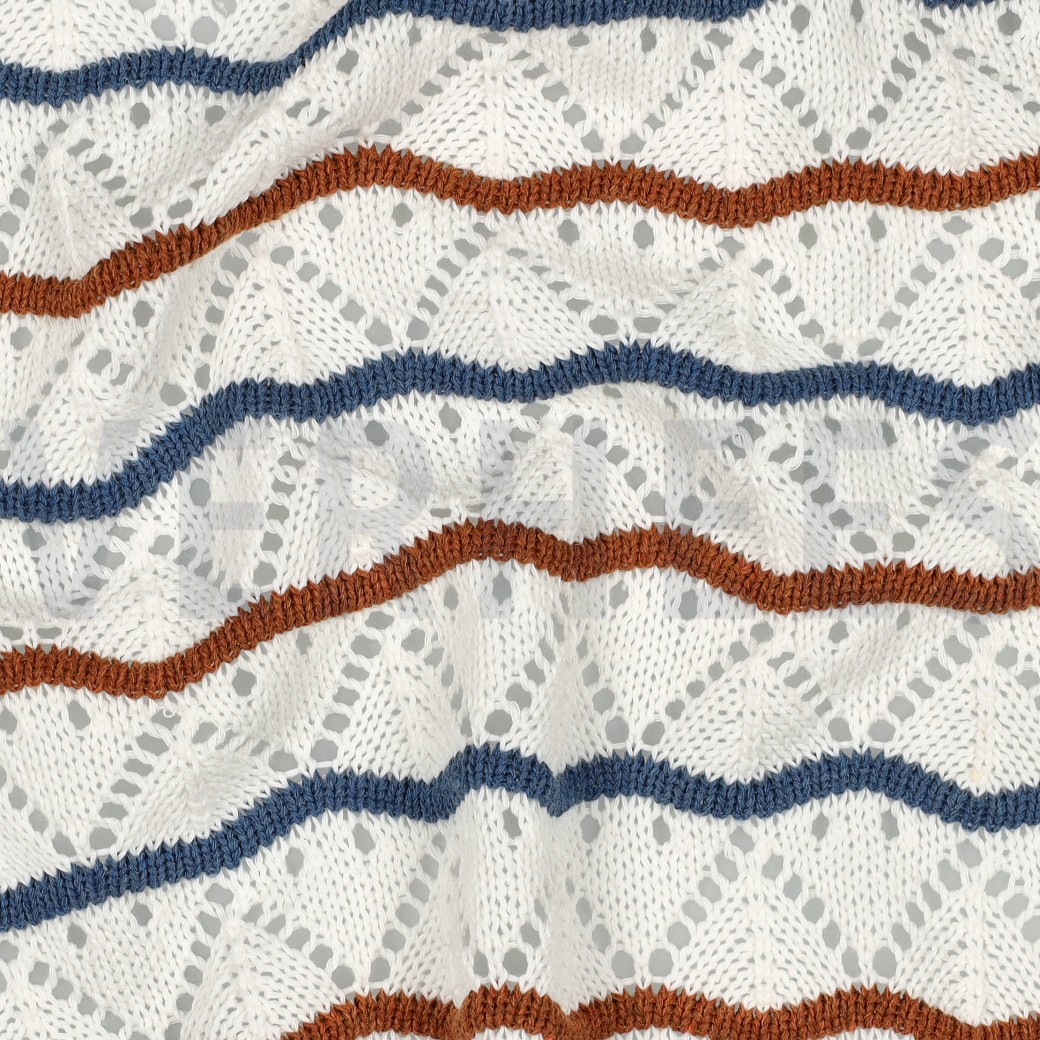 JACQUARD TRICOTÉ AJOUR ECRU/CAMEL #7