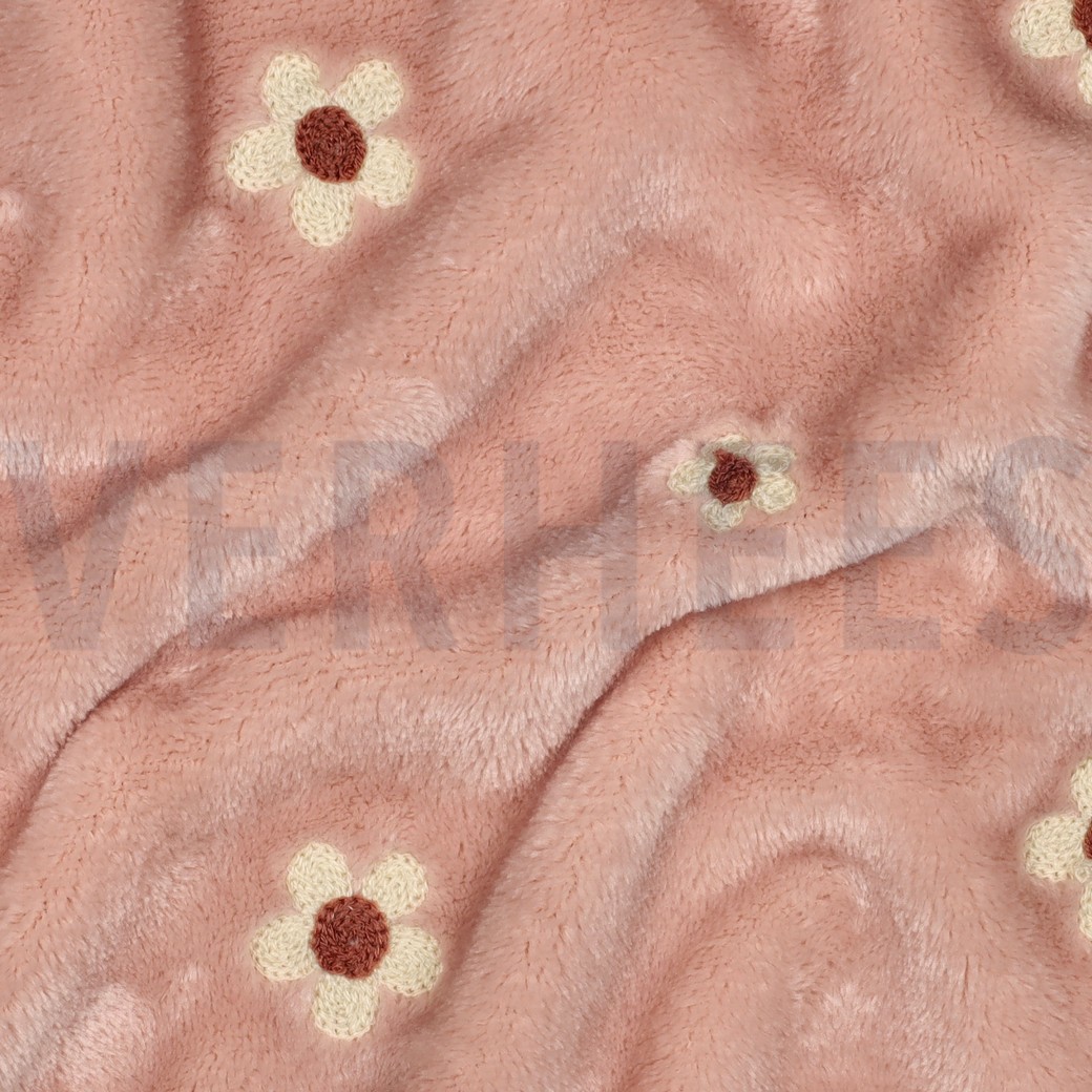 POLAIRE BRODERIE FLEURS ROSE #7