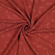 DOBBY JACQUARD RAYURES ROUGE (thumbnail) #2