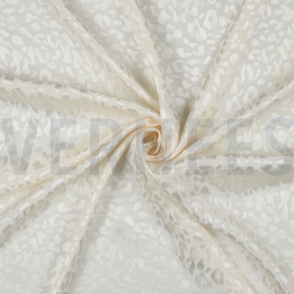 VISCOSE JACQUARD DIERENHUID ECRU #7
