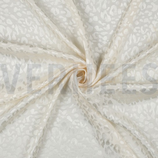 VISKOSE JACQUARD TIERHAUT ECRU #7