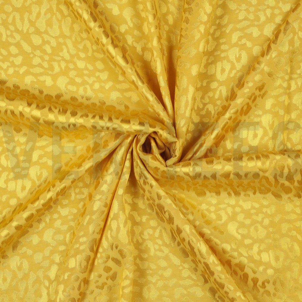 VISKOSE JACQUARD TIERHAUT ZITRONEGELB #7
