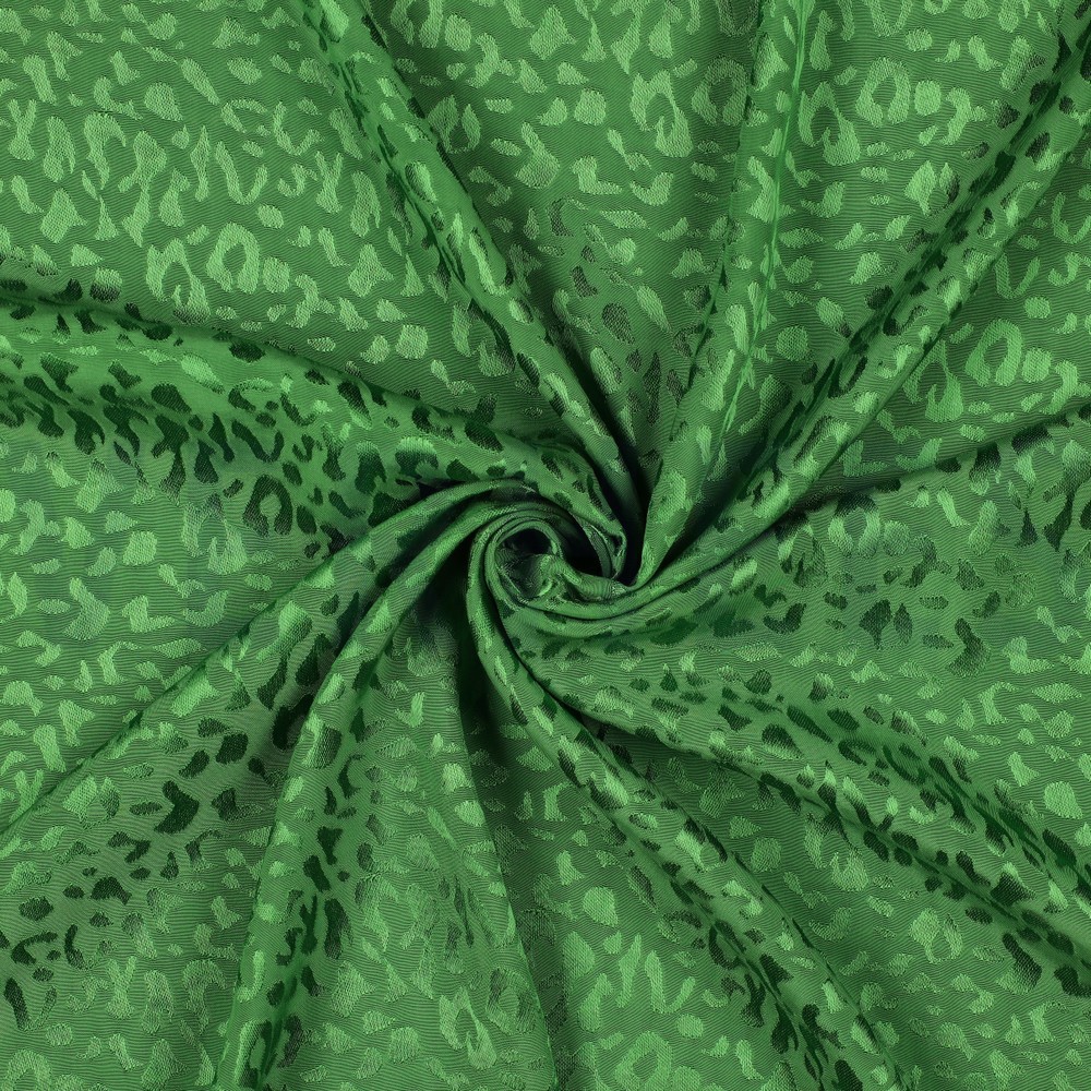 VISCOSE JACQUARD DIERENHUID GROEN #7