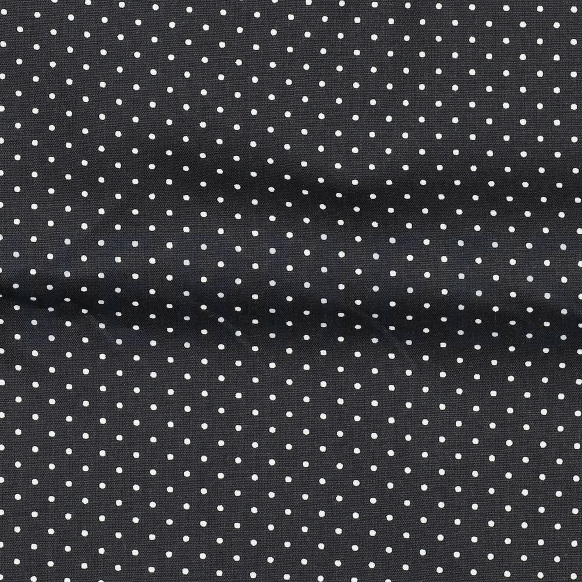 KATOENEN POPLIN KLEINE STIPPEN ZWART (high resolution) #2