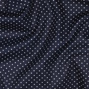 POPELINE DE COTON PETITS POINTS BLEU MARINE (thumbnail) #2