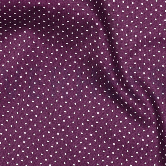 BAUMWOLLE POPELINE KLEINE PUNKTE LILA/VIOLETT #7