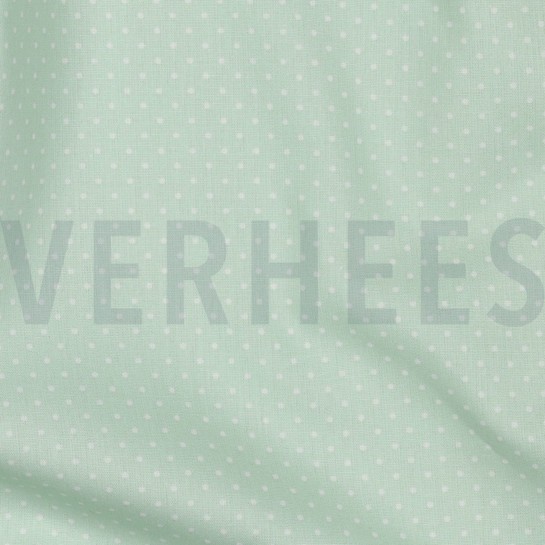 BAUMWOLLE POPELINE KLEINE PUNKTE MINZE #7