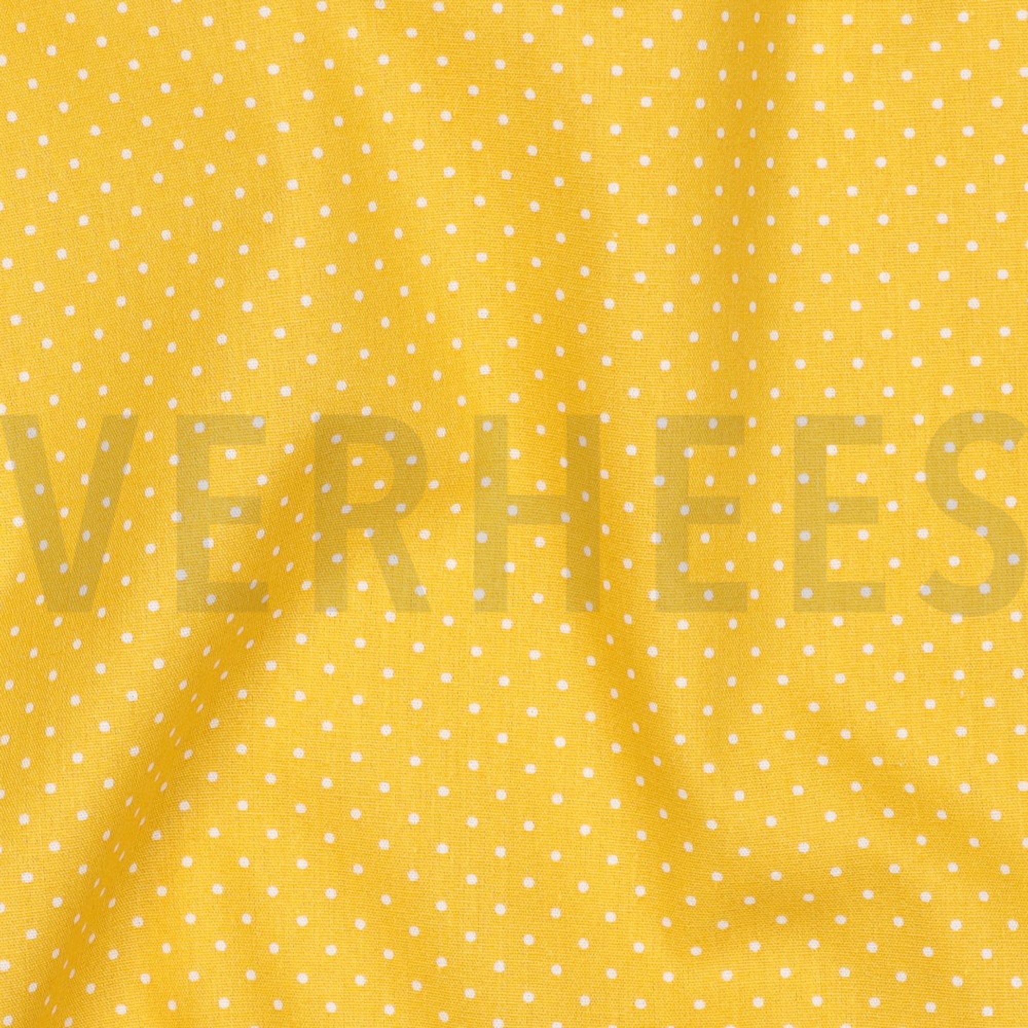 BAUMWOLLE POPELINE KLEINE PUNKTE GELB (high resolution) #2