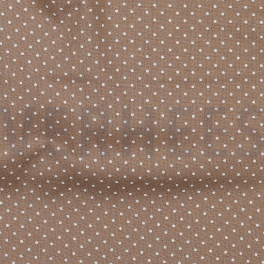 POPELINE DE COTON PETITS POINTS TAUPE #7