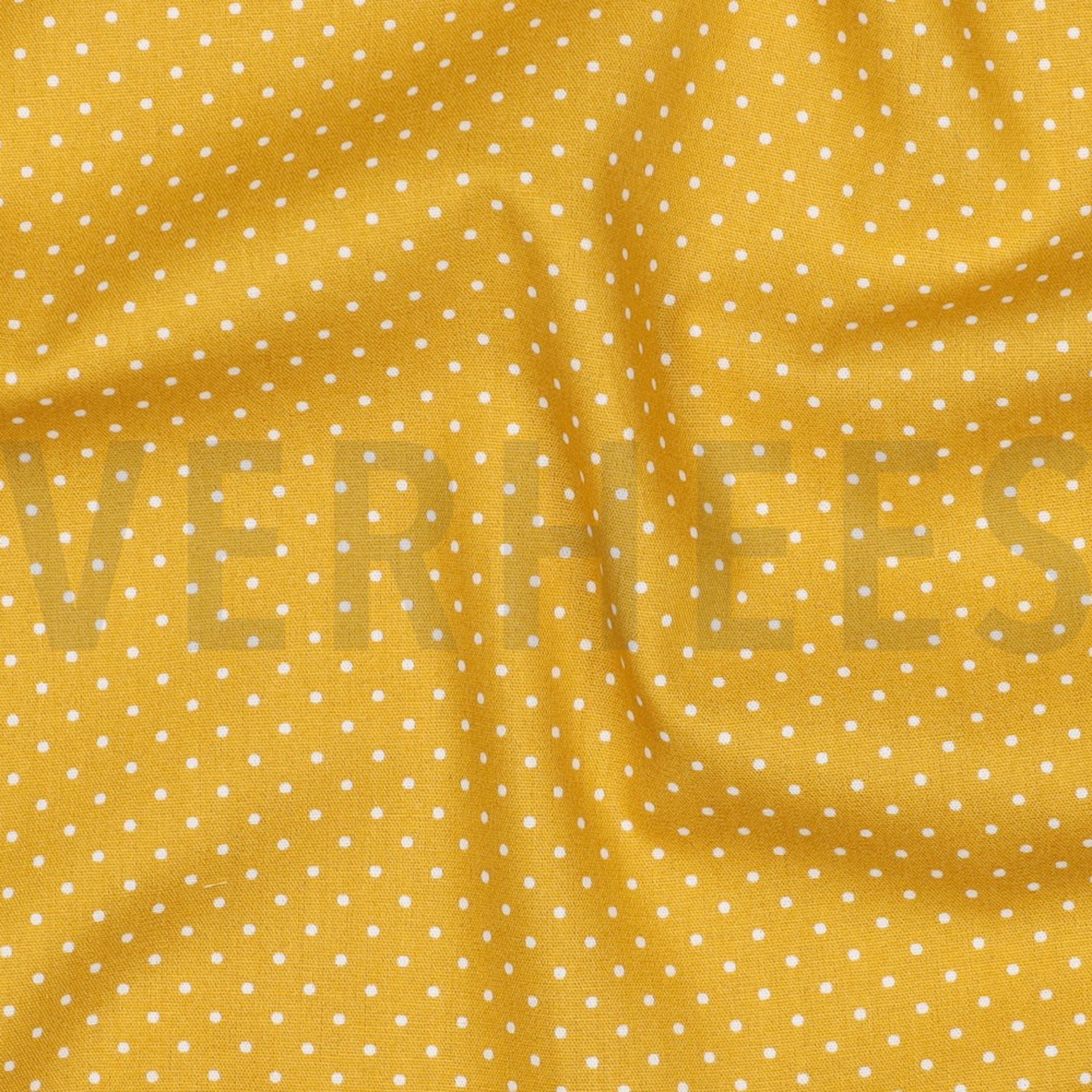 KATOENEN POPLIN KLEINE STIPPEN OKER (high resolution) #2