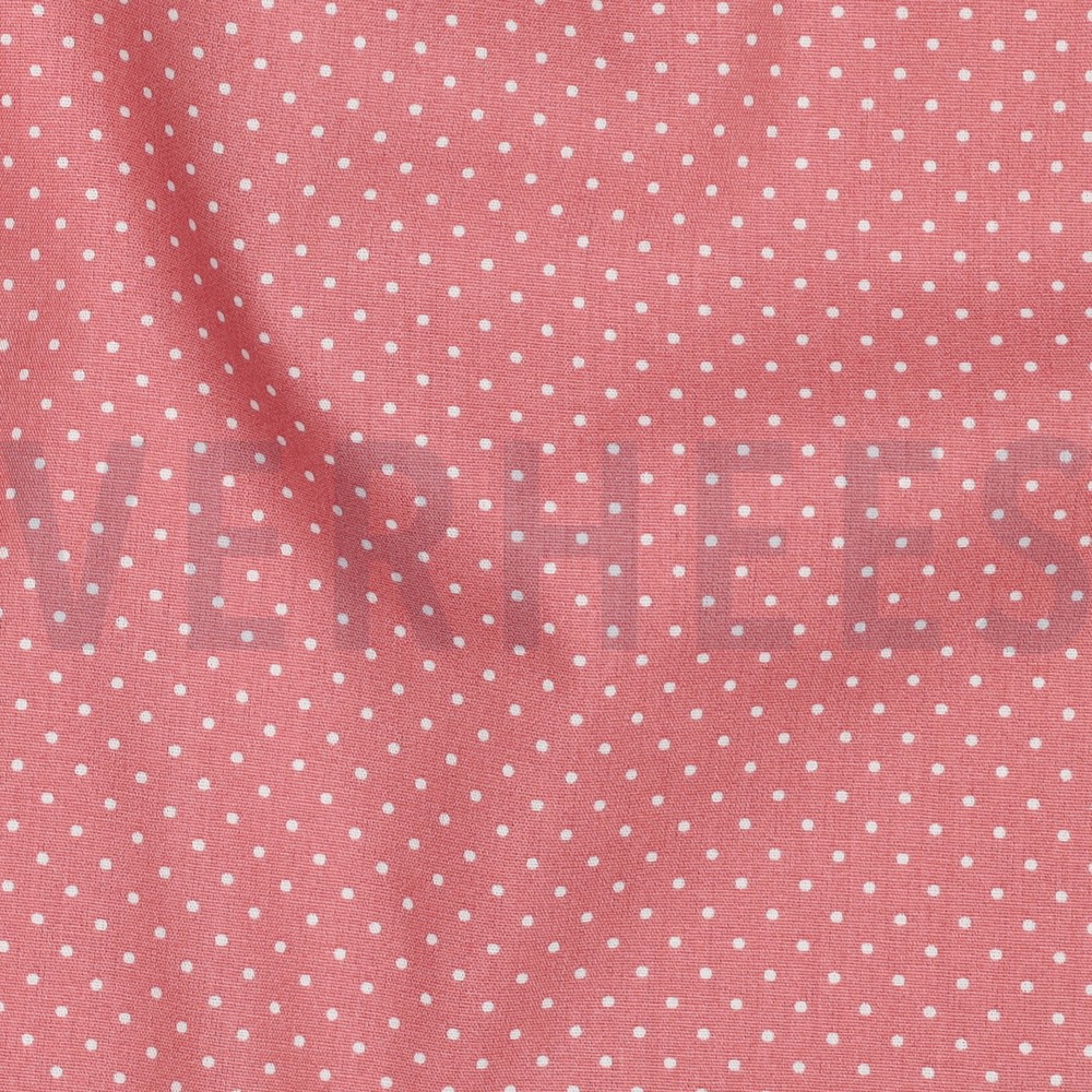 POPELINE DE COTON PETITS POINTS ROSÉ PÂLE #7