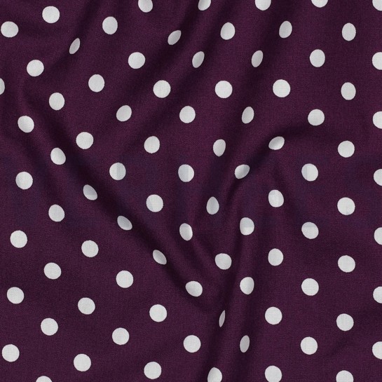 POPLIN DOTS PURPLE #7