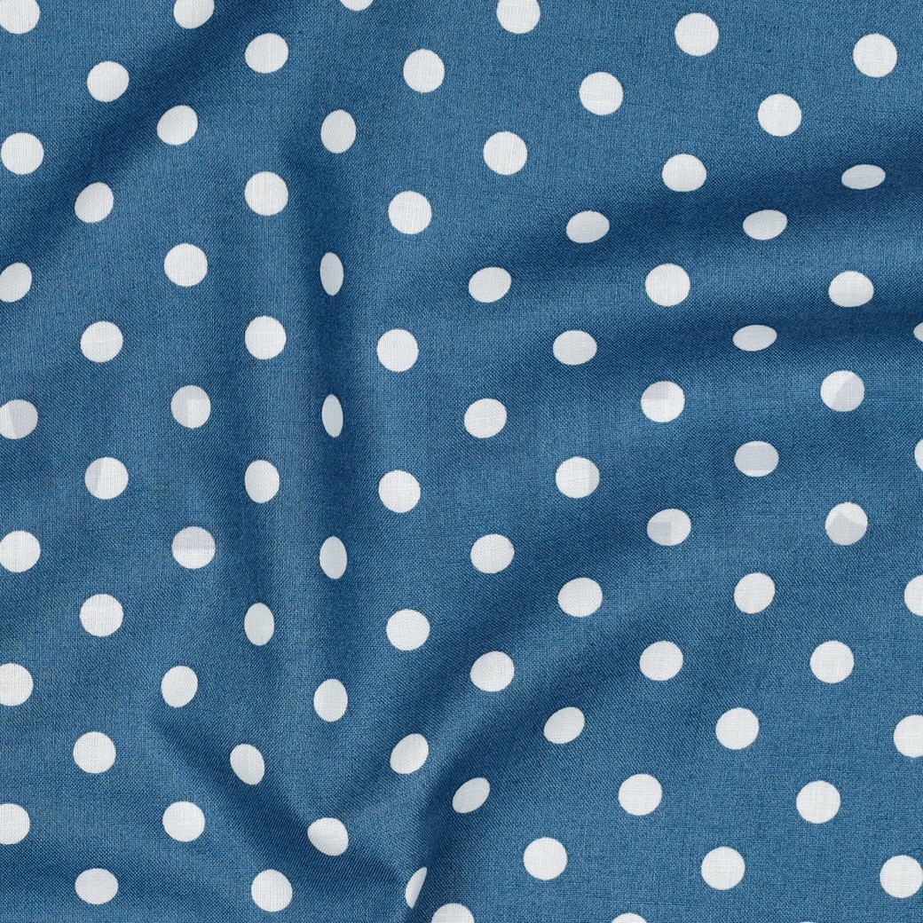 POPLIN DOTS BLUE #7