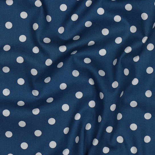 POPLIN DOTS BLUE #7