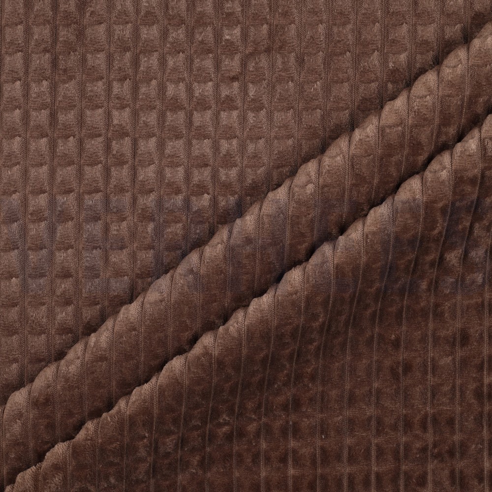 VELOURS DEKO QUADRAT BRAUN #7