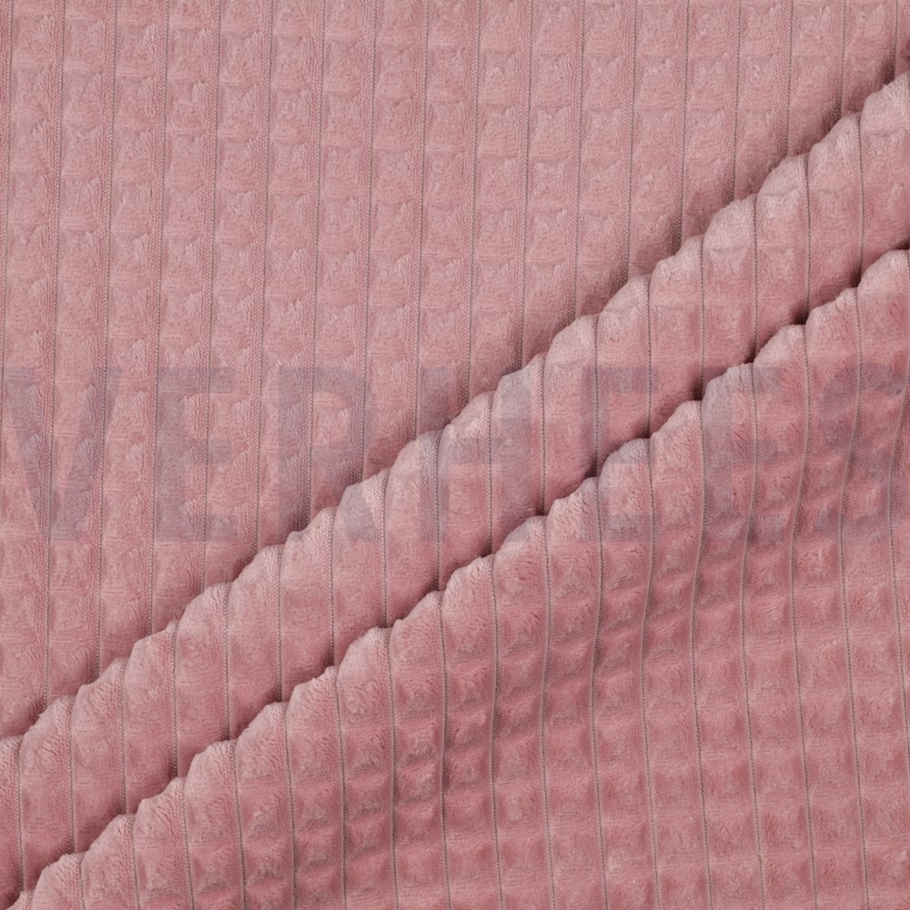VELOURS DECO SQUARE OLD ROSE #7