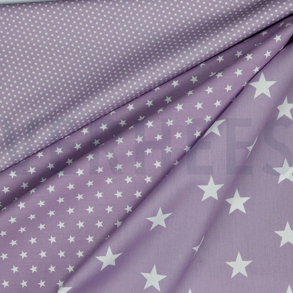 POPLIN STARS LILAC #7