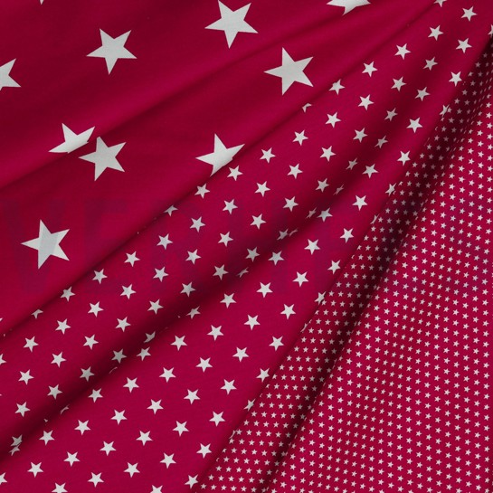 POPLIN STARS CERISE #7