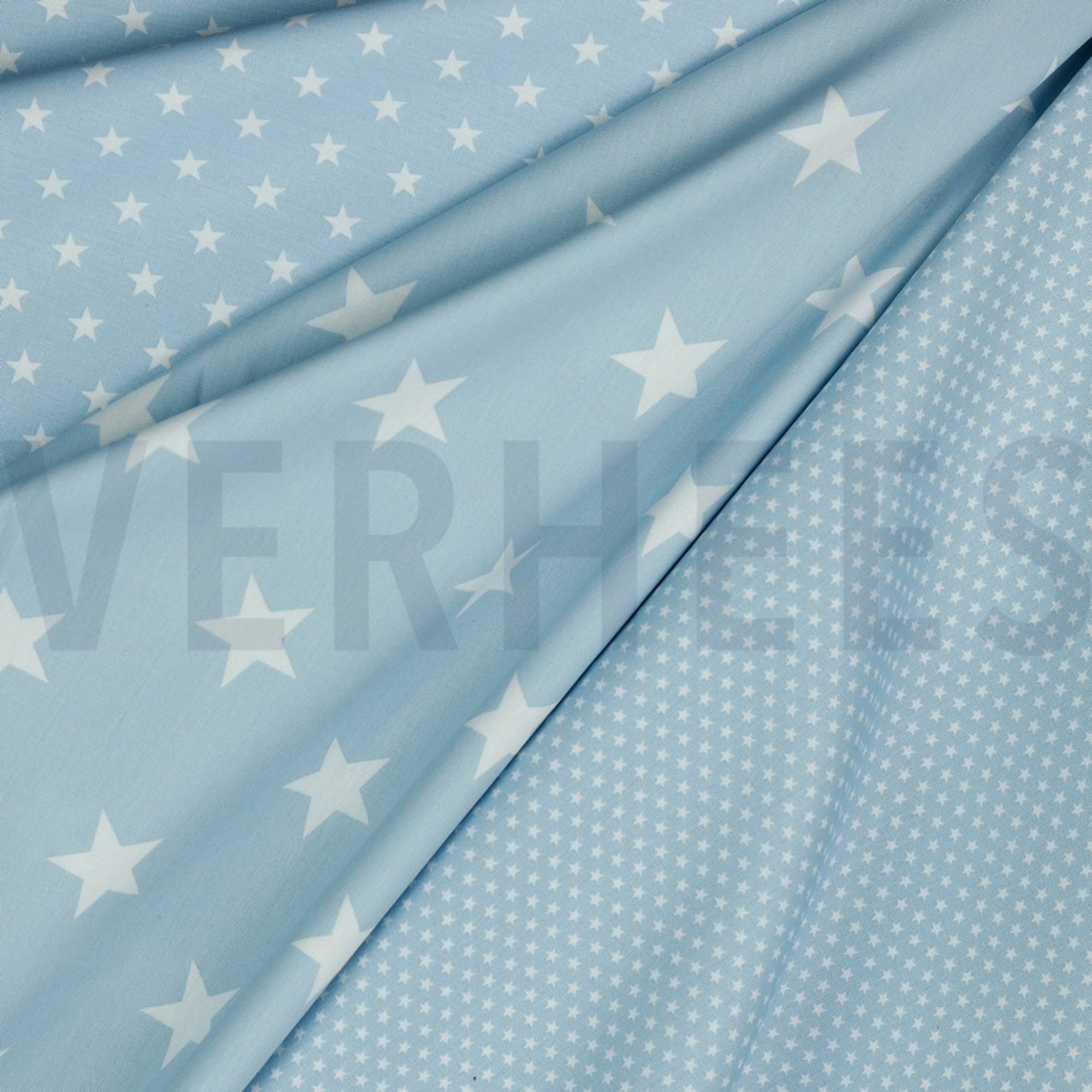 POPLIN STARS LIGHT BLUE (high resolution) #2