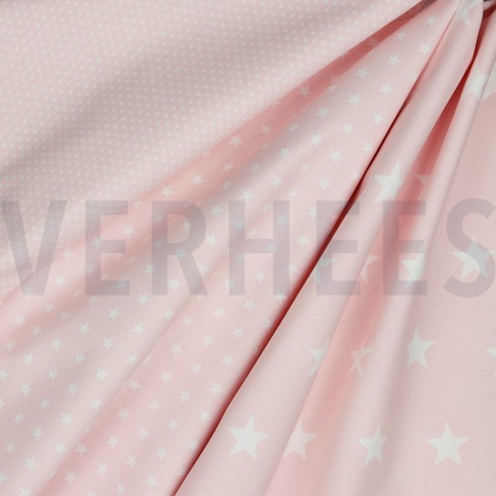 POPLIN STARS LIGHT ROSE #7