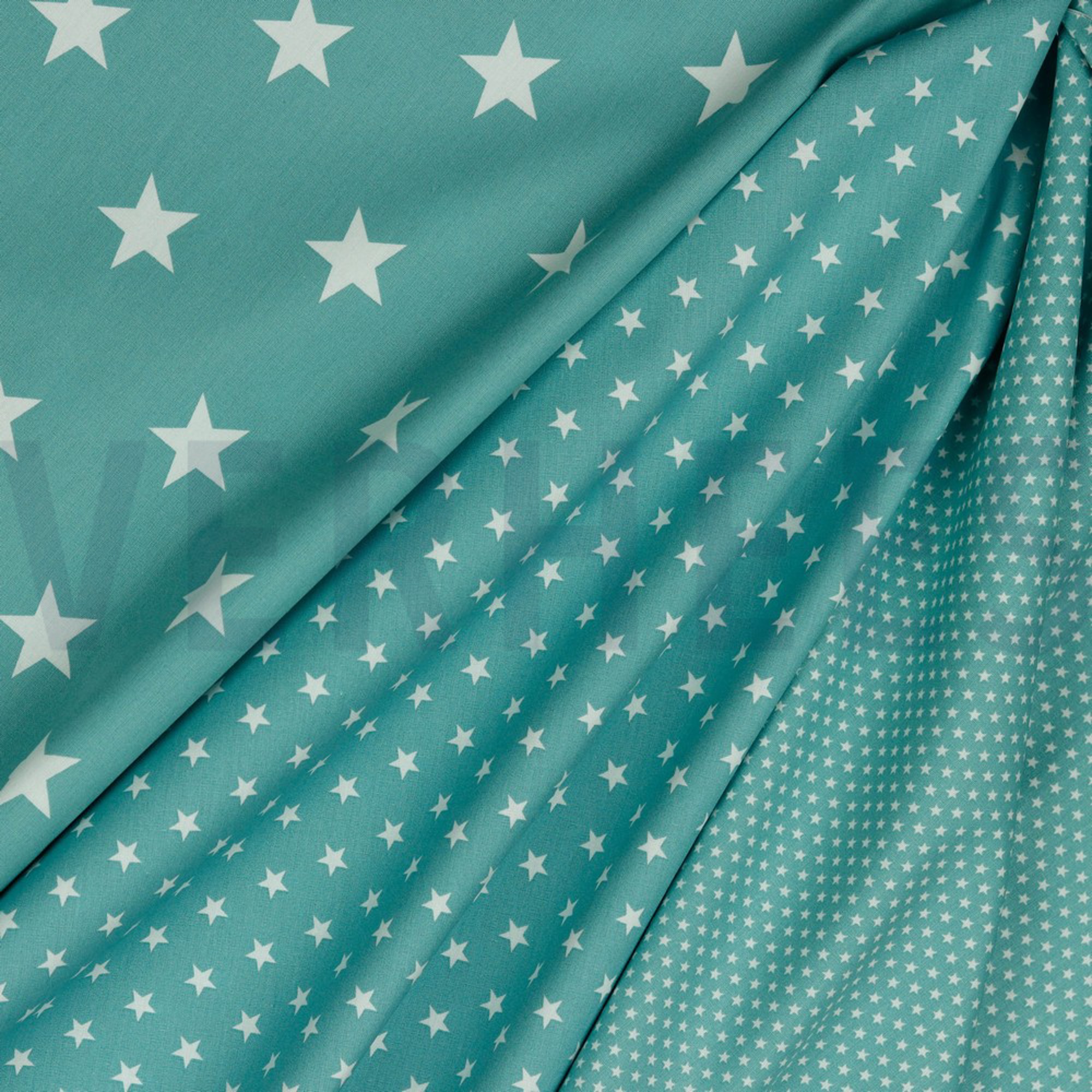 POPLIN STARS OLD GREEN (high resolution) #2
