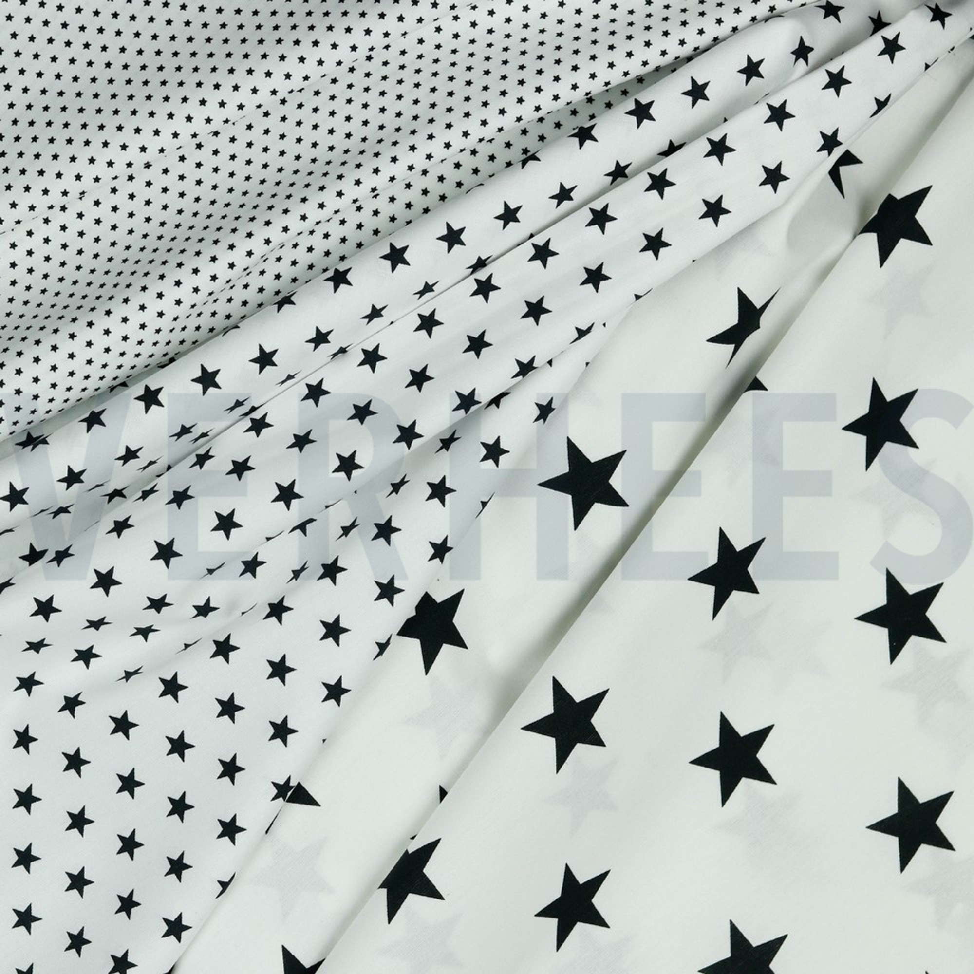 POPLIN STARS WHITE/BLACK (high resolution) #2