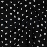KATOENEN POPLIN KLEINE STERREN ZWART (thumbnail) #2