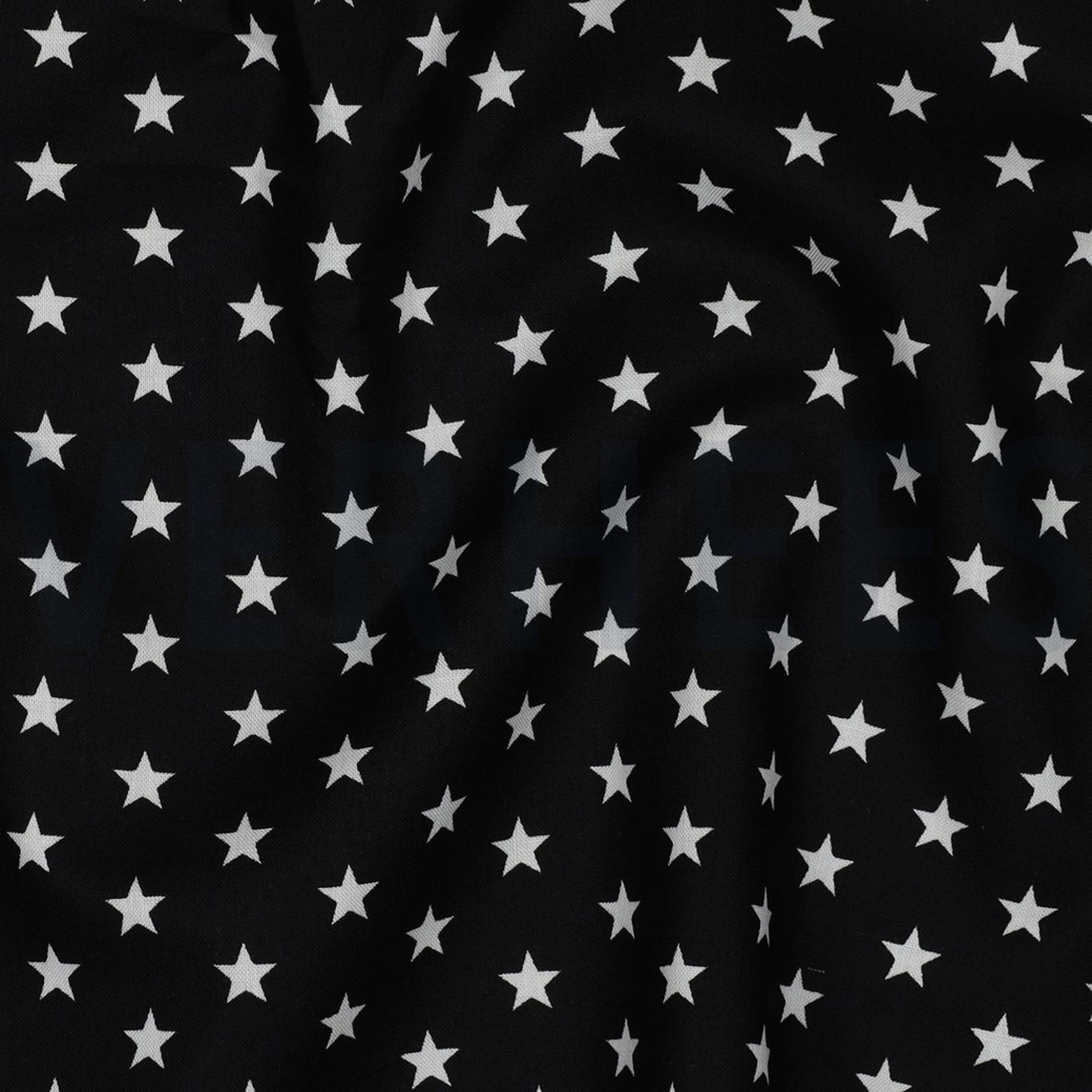 KATOENEN POPLIN KLEINE STERREN ZWART (high resolution) #2