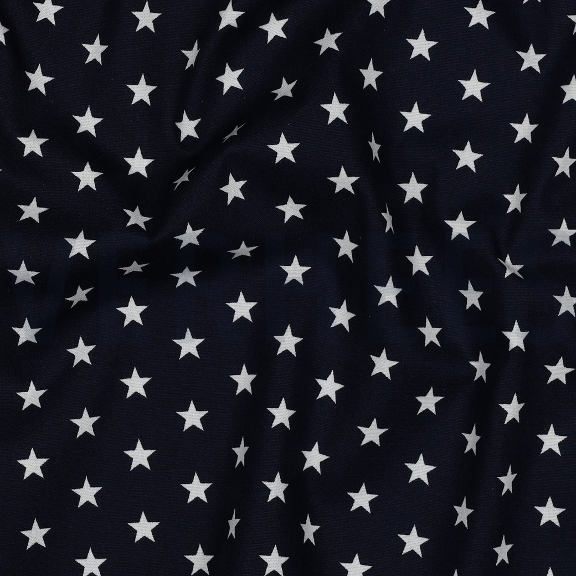 KATOENEN POPLIN KLEINE STERREN MARINEBLAUW (high resolution) #2