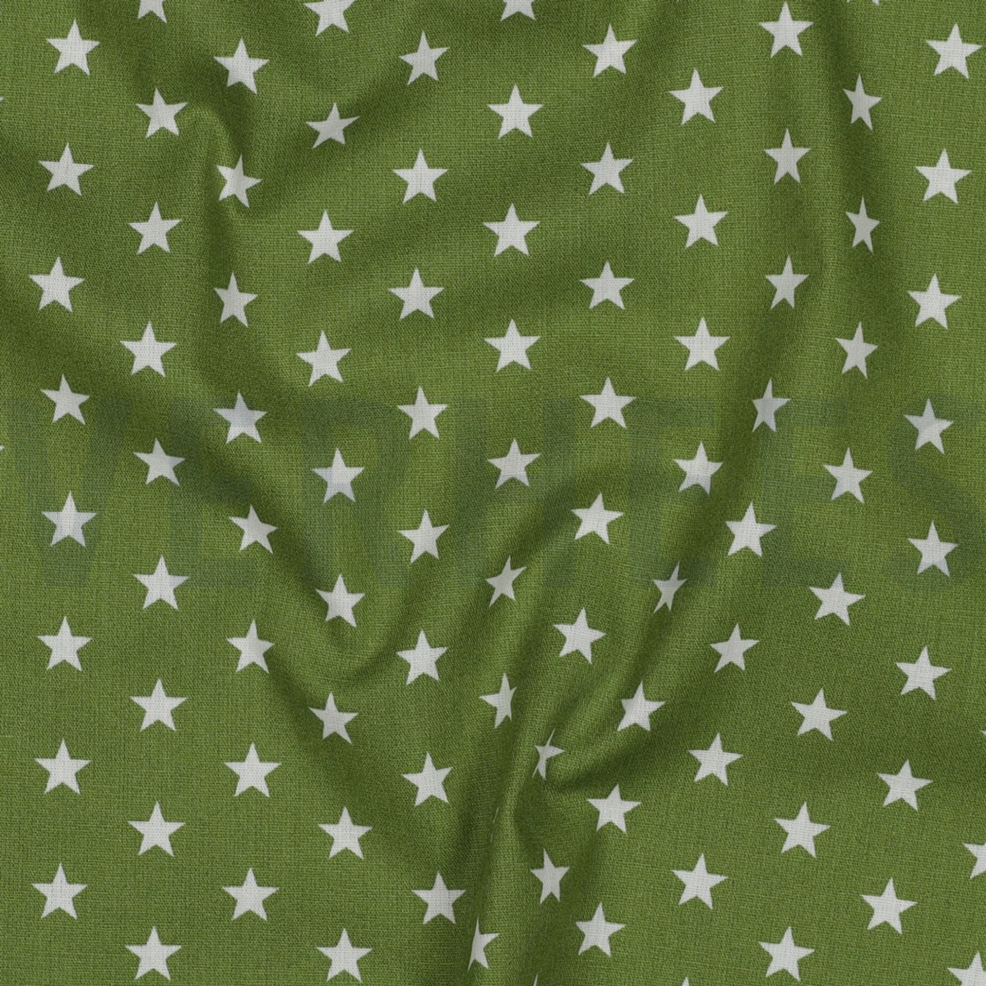POPLIN PETIT STARS GREEN (high resolution) #2