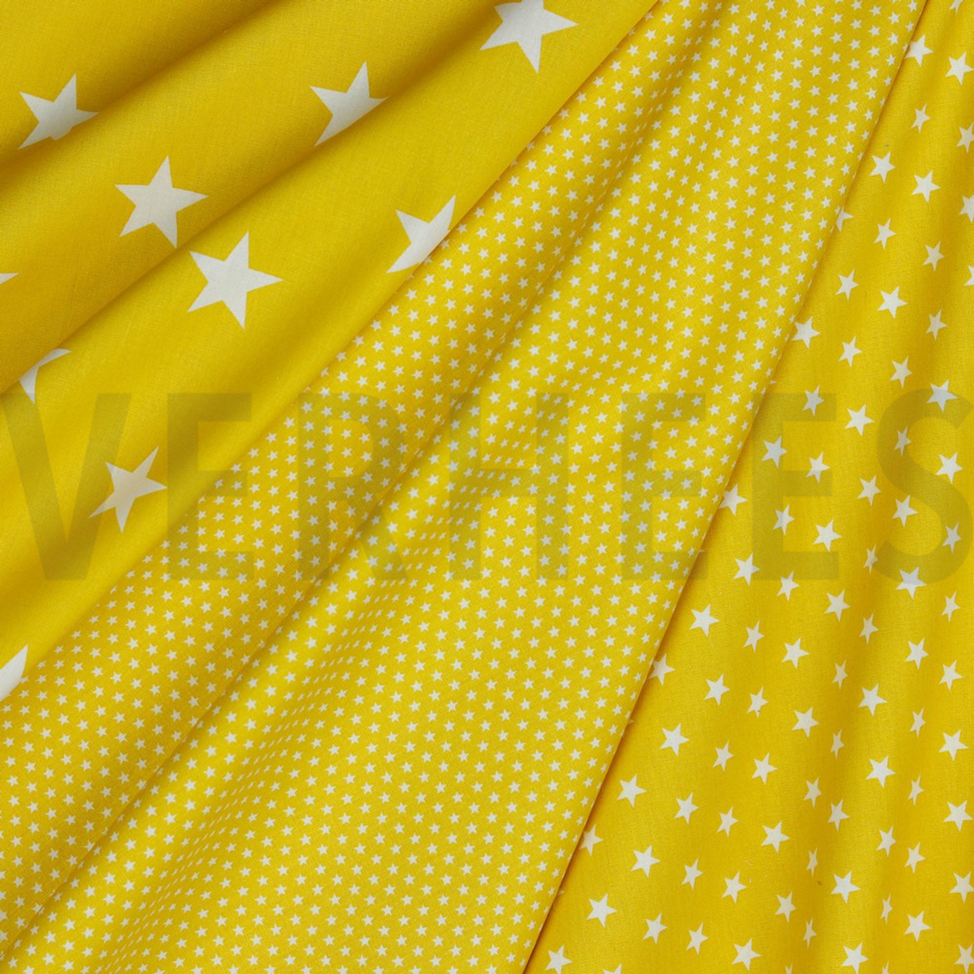 POPLIN MINI STARS YELLOW (high resolution) #2