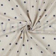 LINEN VISCOSE EMBROIDERY SQUARE INDIGO (thumbnail) #2