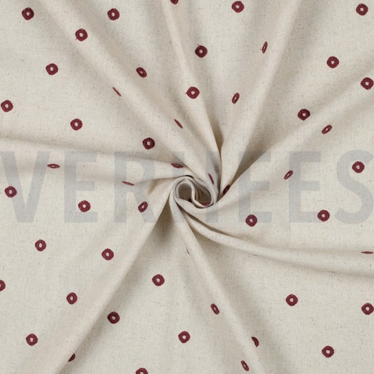 LIN VISCOSE BRODERIE CARRÉ ROSÉ PÂLE #7