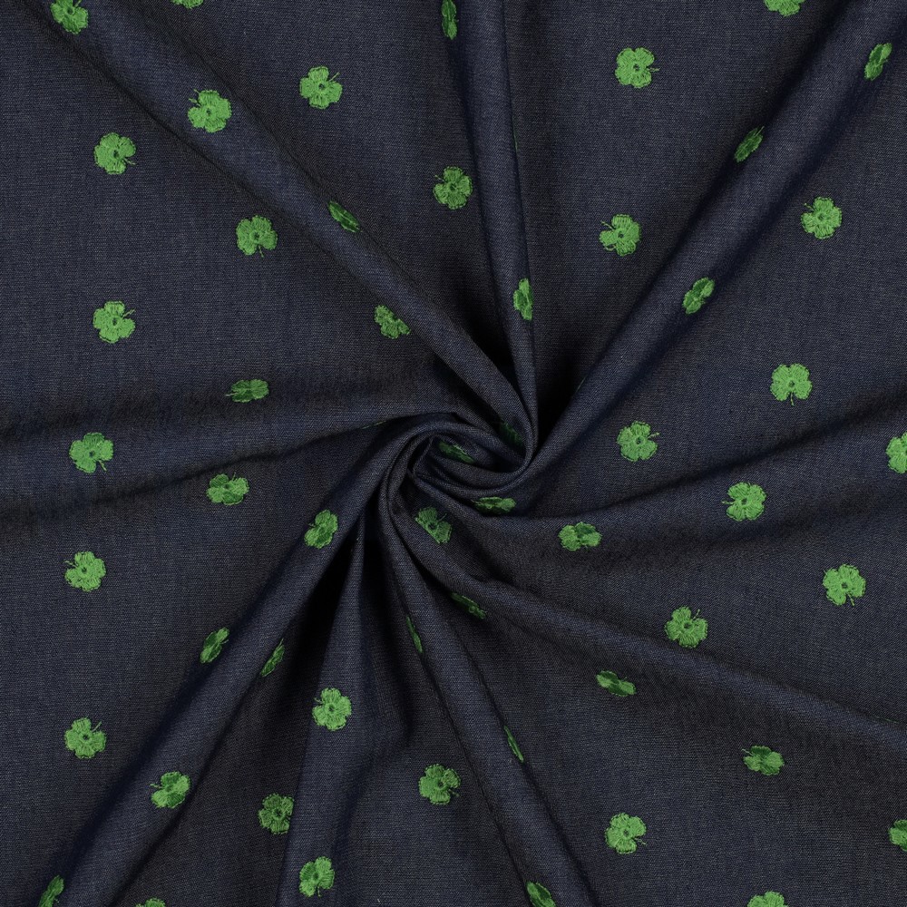JEANS EMBROIDERY KLAVERS INDIGO #7