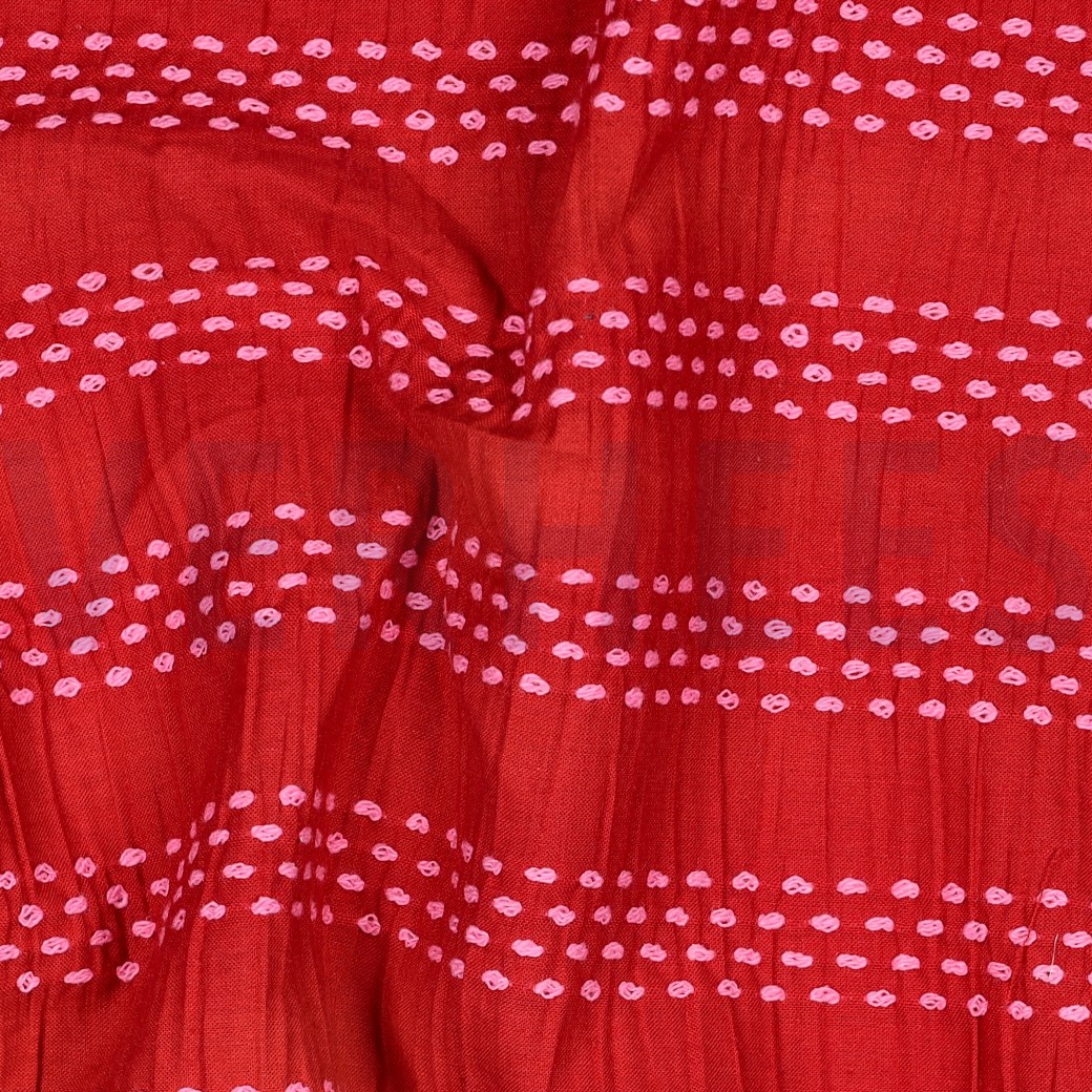 KATOENEN DOBBY JACQUARD STREPEN ROOD #7